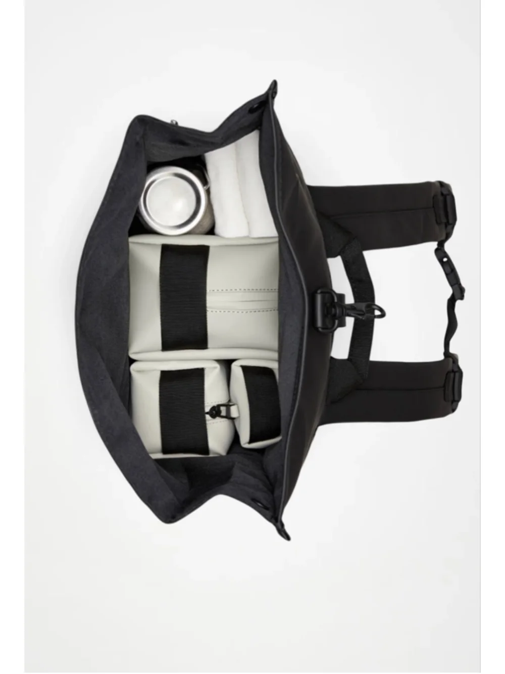 Rains Rolltop Waterproof Rucksack Backpack Black